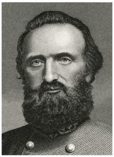 Thomas Jonathan "Stonewall" Jackson (1824-63), Confederate General during American Civil War, Head and Shoulders Portrait, Steel Engraving, Portrait Gallery of Eminent Men and Women of Europe and Amer...