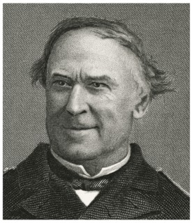 David G. Farragut (1801-70), American Admiral, U.S. Navy, Head and Shoulders Portrait, Steel Engraving, Portrait Gallery of Eminent Men and Women of Europe and America by Evert A. Duyckinck, Published...