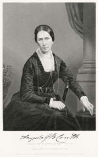 Angela Burdett-Coutts (1814-1906), 1st Baroness Burdett-Coutts, English Heiress and Philanthropist, Seated Portrait, Steel Engraving, Portrait Gallery of Eminent Men and Women of Europe and America by...