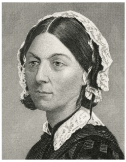 Florence Nightingale (1820-1910), English Nurse, Founder of Modern Nursing, Head and Shoulders Portrait, Steel Engraving, Portrait Gallery of Eminent Men and Women of Europe and America by Evert A. Du...