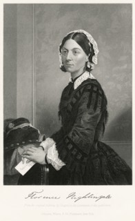 Florence Nightingale (1820-1910), English Nurse, Founder of Modern Nursing, Half-Length Portrait, Steel Engraving, Portrait Gallery of Eminent Men and Women of Europe and America by Evert A. Duyckinck...