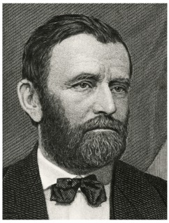 Ulysses S. Grant (1822-85), Commander of Union Armies during American Civil War and 18th President of the United States, Head and Shoulders Portrait, Steel Engraving, Portrait Gallery of Eminent Men a...