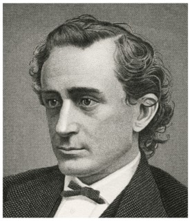 Edwin Booth (1833-93), American Actor, Head and Shoulders Portrait, Steel Engraving, Portrait Gallery of Eminent Men and Women of Europe and America by Evert A. Duyckinck, Published by Henry J. Johnso...