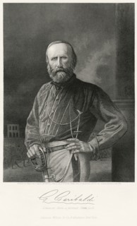 Giuseppe Garibaldi (1807-82), Italian General, Contributed to the Achievement of Italian Unification, Half-Length Portrait, Steel Engraving, Portrait Gallery of Eminent Men and Women of Europe and Ame...