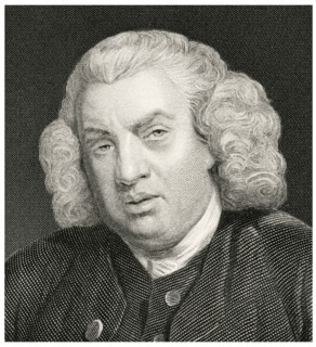 Samuel Johnson(1709-840), 18th Century English Writer, Head and Shoulders Portrait, Steel Engraving, Portrait Gallery of Eminent Men and Women of Europe and America by Evert A. Duyckinck, Published by...