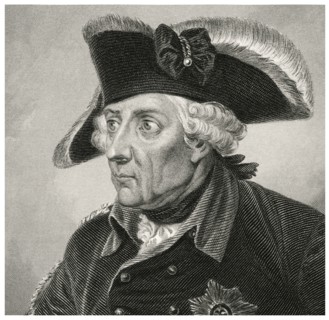 Frederick II (1712-86), King of the Kingdom of Prussia 1740-86, Head and Shoulders Portrait, Steel Engraving, Portrait Gallery of Eminent Men and Women of Europe and America by Evert A. Duyckinck, Pub...