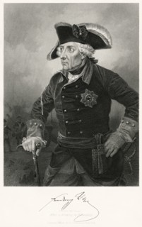 Frederick II (1712-86), King of the Kingdom of Prussia 1740-86, Half-Length Portrait, Steel Engraving, Portrait Gallery of Eminent Men and Women of Europe and America by Evert A. Duyckinck, Published ...