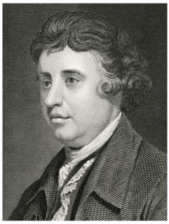 Edmund Burke (1729-97), British statesman, Parliamentary Orator, and Political Thinker, Head and Shoulders Portrait, Steel Engraving, Portrait Gallery of Eminent Men and Women of Europe and America by...