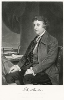 Edmund Burke (1729-97), British statesman, Parliamentary Orator, and Political Thinker, Seated Portrait, Steel Engraving, Portrait Gallery of Eminent Men and Women of Europe and America by Evert A. Du...