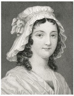 Charlotte Corday (1768-93), Executed by Guillotine for the Assassination of Jacobin Leader Jean-Paul Marat during French Revolution, Head and Shoulders Portrait, Steel Engraving, Portrait Gallery of E...