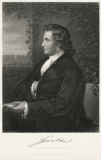 Johann Wolfgang von Goethe (1749-1832), German Writer and Statesman, Seated Portrait, Steel Engraving, Portrait Gallery of Eminent Men and Women of Europe and America by Evert A. Duyckinck, Published ...
