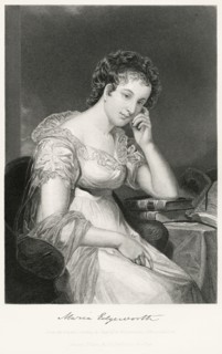 Maria Edgeworth (1768-1849), Anglo-Irish Writer known for her Children's Literature, Seated Portrait, Steel Engraving, Portrait Gallery of Eminent Men and Women of Europe and America by Evert A. Duyck...