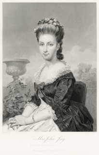 Sarah Van Brugh Livingston Jay (1756-1802), Wife of Founding Father John Jay, Seated Portrait, Steel Engraving, Portrait Gallery of Eminent Men and Women of Europe and America by Evert A. Duyckinck, P...