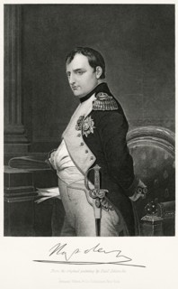 Napoleon Bonaparte (1769-1821), Emperor of France as Napoleon I 1804-14 and briefly in 1815, Three-Quarter Length Portrait, Steel Engraving, Portrait Gallery of Eminent Men and Women of Europe and Ame...