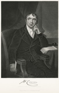 John Philpot Curran (1750-1817), Irish Lawyer and Statesman, Seated Portrait, Steel Engraving, Portrait Gallery of Eminent Men and Women of Europe and America by Evert A. Duyckinck, Published by Henry...
