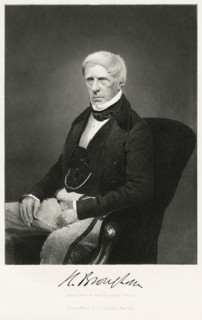 Henry Brougham (1778-1868), 1st Baron Brougham and Vaux,, British Politician, Reformer and Lord Chancellor 1830-34, Seated Portrait, Steel Engraving, Portrait Gallery of Eminent Men and Women of Europ...