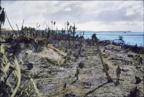 Aftermath of Battle of Tarawa, Tarawa Atoll, Gilbert Islands, November 1943