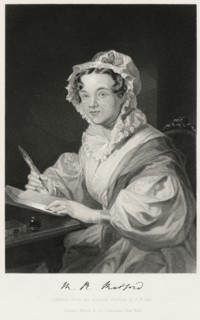 Mary Russell Mitford (1787-1855), English Poet and Dramatist, Seated Portrait, Steel Engraving, Portrait Gallery of Eminent Men and Women of Europe and America by Evert A. Duyckinck, Published by Henr...