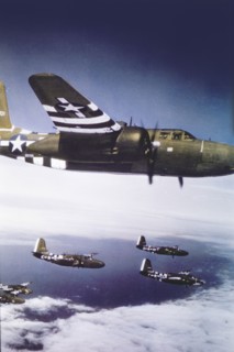 U.S. Army Air Force Fighter Planes during the Invasion of Normandy, France, June 1944