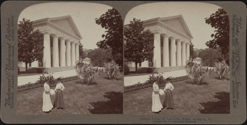 Robert E. Lee Mansion, Arlington, Virginia, USA, Stereo Card, Underwood & Underwood, 1903