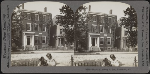 Robert E. Lee's Home, Richmond, Virginia, USA, Stereo Card, Keystone View Company, 1909