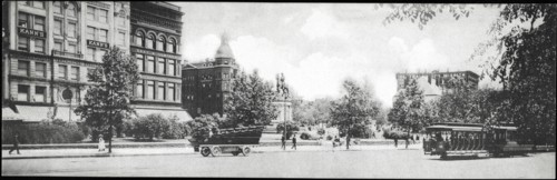 Pennsylvania Avenue and Hancock Monument, Washington, D.C, USA, the Rotograph Company, 1905