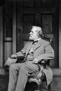 Robert E. Lee (1807-70), American and Confederate Soldier, Commander of Confederate States Army during American Civil War 1862-65, Full-Length Seated Portrait in Uniform he had Worn at the Surrender, ...