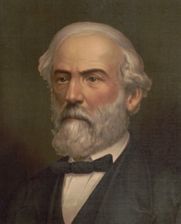Robert E. Lee (1807-70), American and Confederate Soldier, Commander of Confederate States Army during American Civil War 1862-65, Head and Shoulders Portrait, Lithograph, Strobridge & Co., 1877