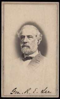 Robert E. Lee (1807-70), American and Confederate Soldier, Commander of Confederate States Army during American Civil War 1862-65, Head and Shoulders Portrait, Richmond, Virginia, USA, Vannerson & Jon...