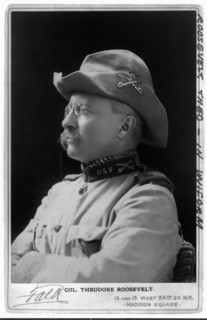 Col. Theodore Roosevelt, Head and Shoulders Portrait in Rough Riders Uniform, Photo by B.J. Falk, 1898
