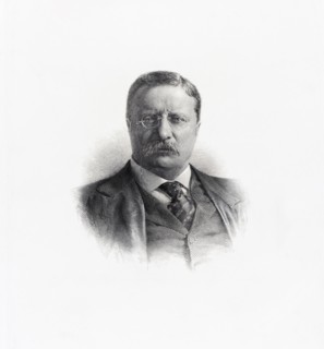 Theodore Roosevelt (1858-1919) 26th President of the United States 1901-09, Head and Shoulders Portrait, Engraving by G.F.C. Smillie, 1908