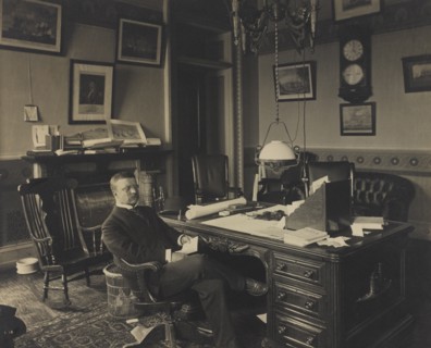 Theodore Roosevelt (1858-1919), 26th President of the United States 1901-09, Seated Portrait at Desk, 1905