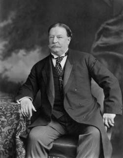 William Howard Taft (1857-1930), 27th President of the United States 1909-1913, 10th Chief Justice of the United States 1921-1930, Three-Quarter Length Seated Portrait while U.S. Secretary of War, Pho...