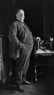 William Howard Taft Receiving Telephone Call from U.S. President Theodore Roosevelt informing him that he had been nominated as Republican Candidate for U.S. President, Photograph by George W. Harris,...