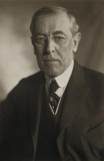 Woodrow Wilson (1856-1924) 28th President of the United States 1913-1921, Head and Shoulders Portrait, Photograph by Harris & Ewing 1919
