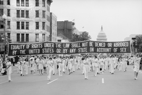 Women's Equal Rights Parade, Washington, D.C., USA, photograph by Thomas J. O'Halloran,  August 26, 1977