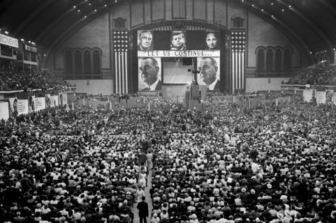 Democratic National Convention, General View, Boardwalk Hall, Atlantic City, New Jersey, USA, photograph by Warren K. Leffler, August 1964