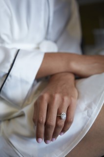 Bride Wearing Engagement Ring