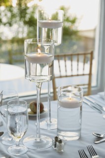 Candles on Wedding Reception Table
