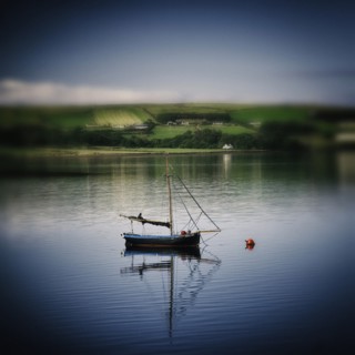 Moored Sailboat, Dingle Harbour, Dingle, Ireland