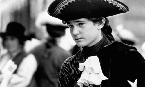 Henry Thomas, on-set of the Film, "Valmont", Photo by Jaromír Komárek, Orion Pictures, 1989
