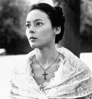 Meg Tilly, on-set of the Film, "Valmont", Photo by Jaromír Komárek, Orion Pictures, 1989