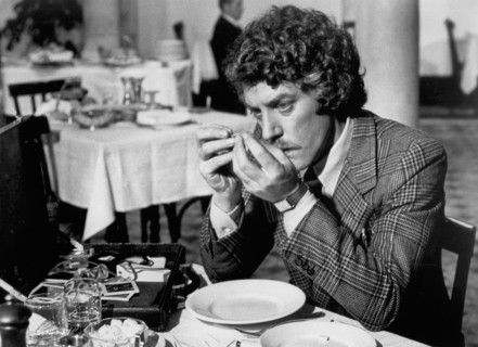 Donald Sutherland, on-set of the Film, "Don't Look Now", Paramount Pictures, 1973
