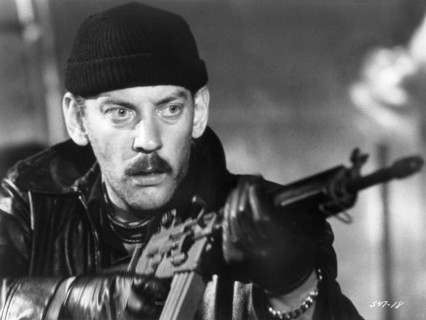 Donald Sutherland, on-set of the Film, "Steelyard Blues", Warner Bros., 1972
