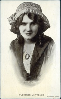Actress Florence Lawrence, Head and Shoulders Studio Portrait, Photograph by Frank C. Bangs, 1908