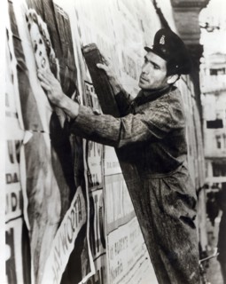 Lamberto Maggiorani, on-set of the Italian Film, "The Bicycle Thief", aka "Ladri di Biciclette", Ente Nazionale Industrie Cinematografiche, 1948