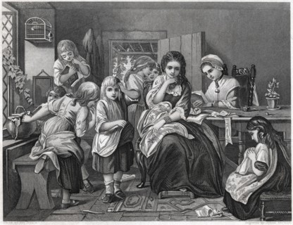 girls, students, school, education, children, historical