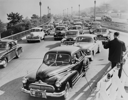 cars, transportation, traffic, New York City, historical,