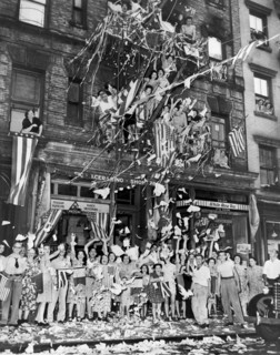 people, World War II, WWII, celebration, V-J Day, historical,