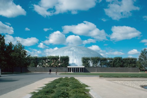 architecture, dome, modern, Eero Saarinen, General Motors, historical,